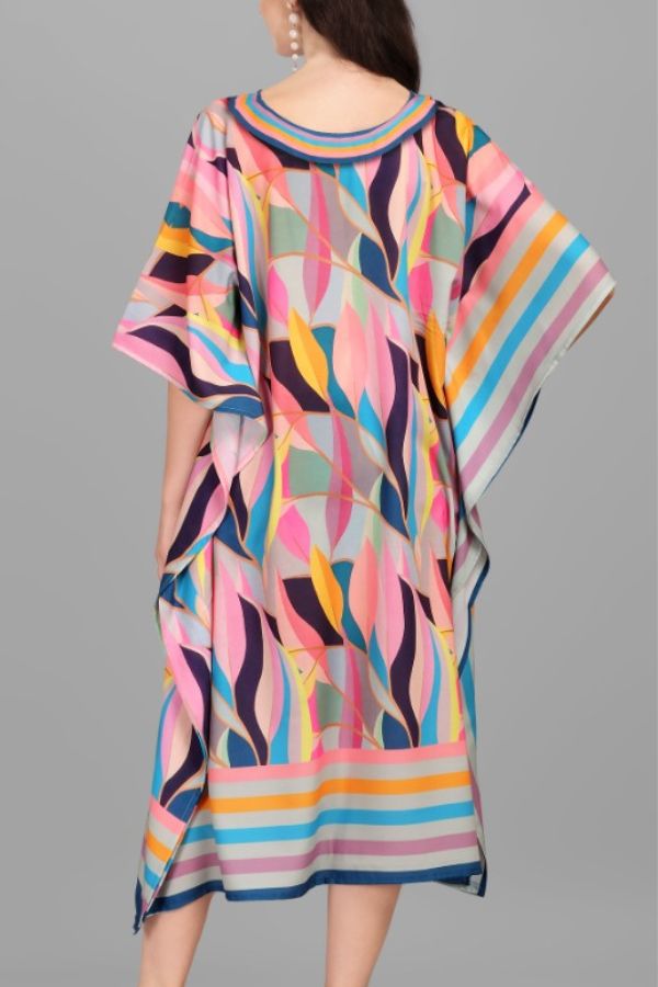 V-Neck Multicoloured Kaftan