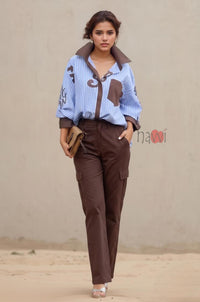 Trendy Striped Free Size Overlay Shirt