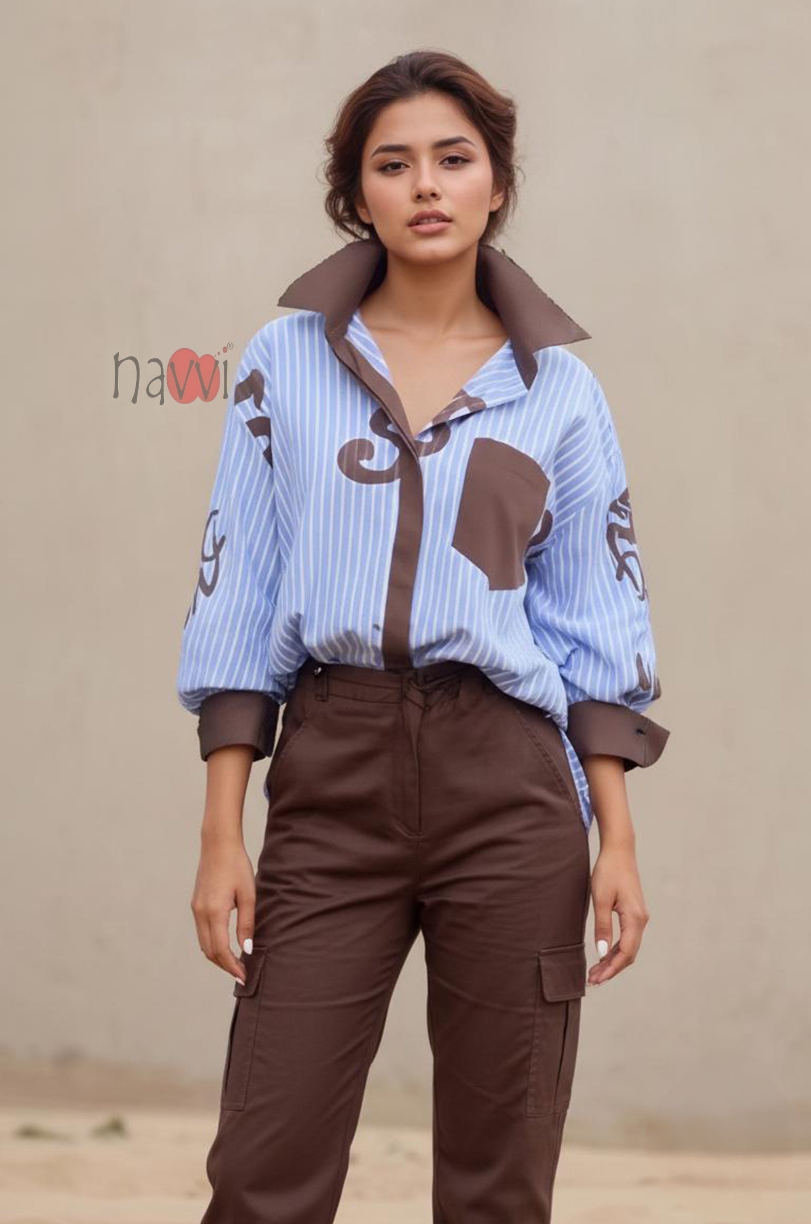 Trendy Striped Free Size Overlay Shirt