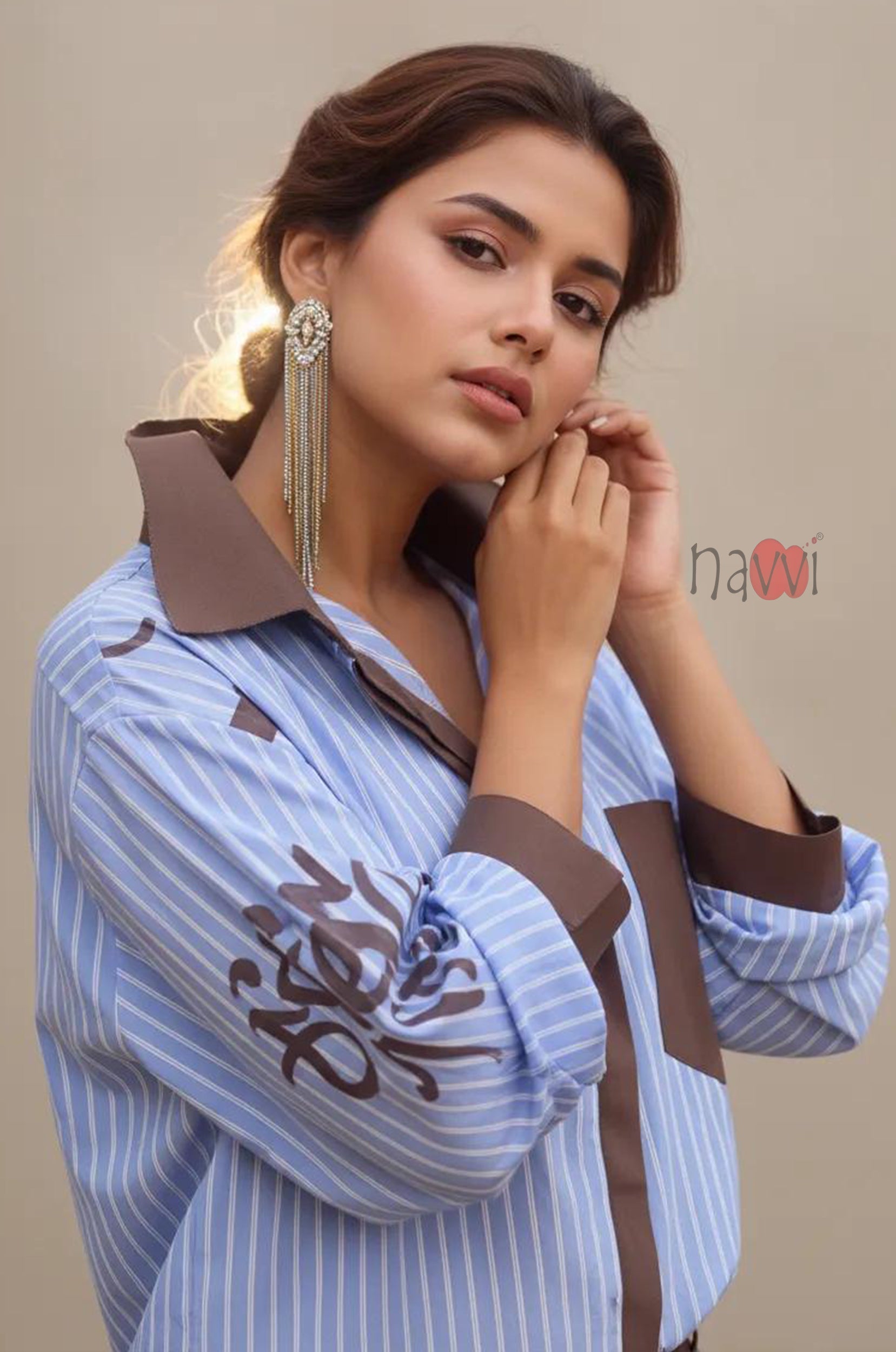 Trendy Striped Free Size Overlay Shirt