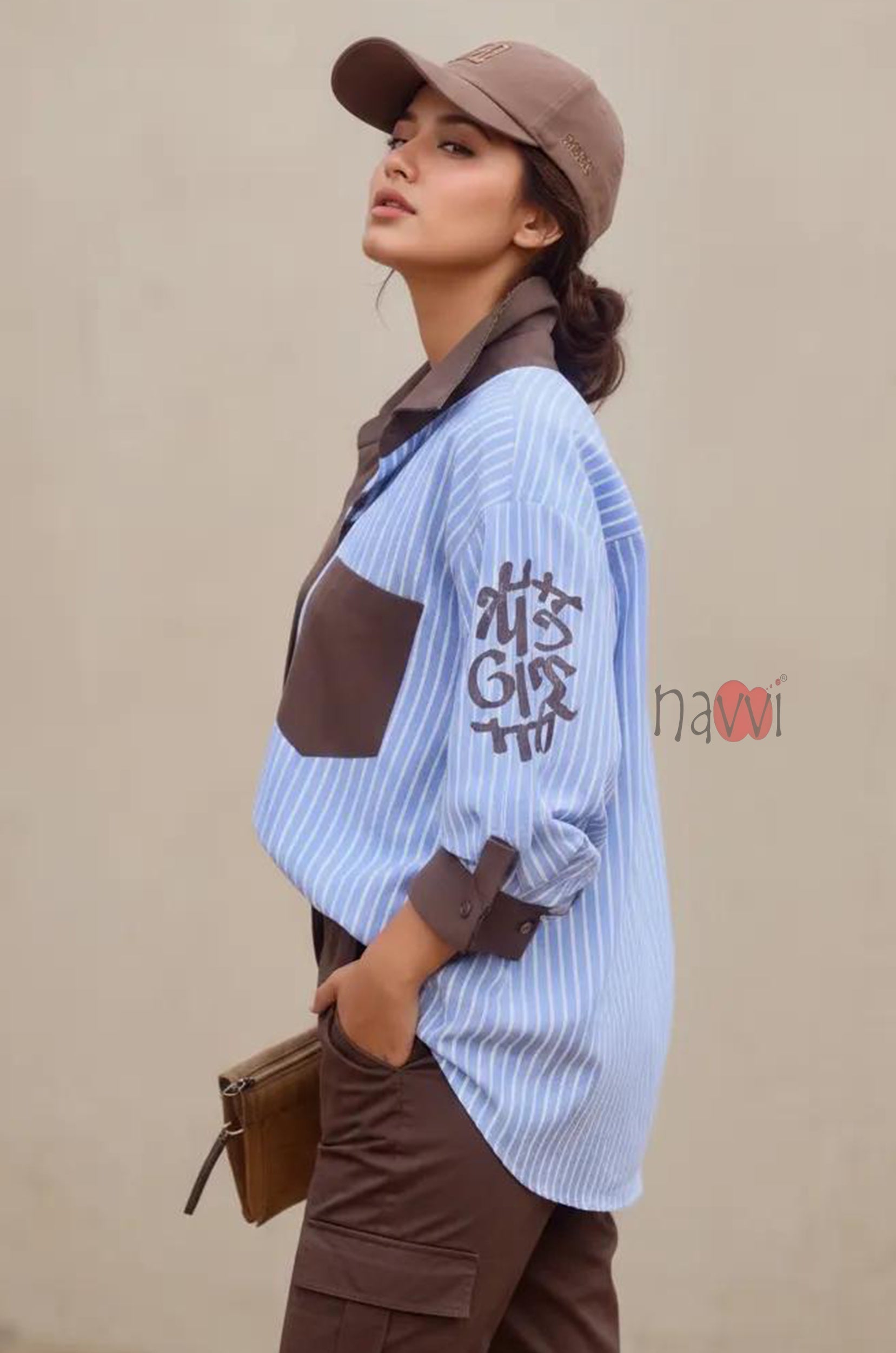 Trendy Striped Free Size Overlay Shirt