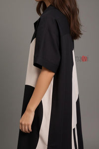 Modern Black A-Line Dress