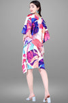 Blue and Pink Tropical Pattern Kaftan