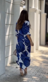 Blue & White Korean Long Shirt