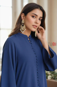 Navy Blue Embroidered Kurta Set