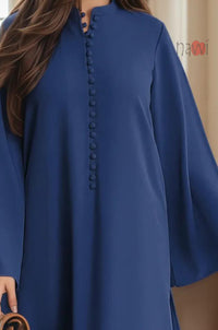 Navy Blue Embroidered Kurta Set