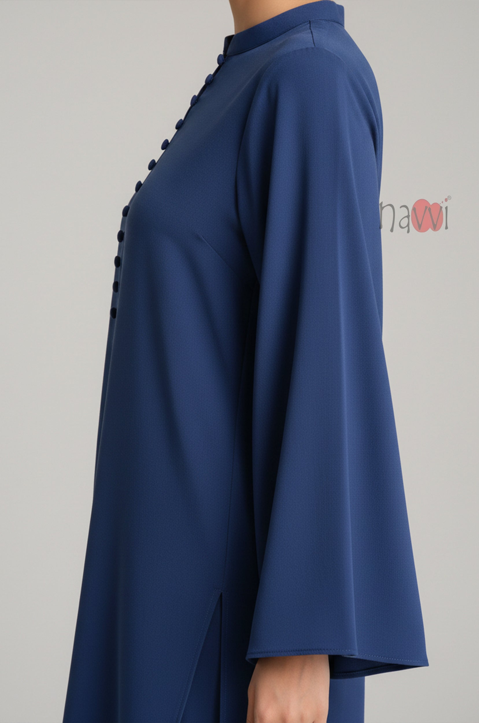 Navy Blue Embroidered Kurta Set