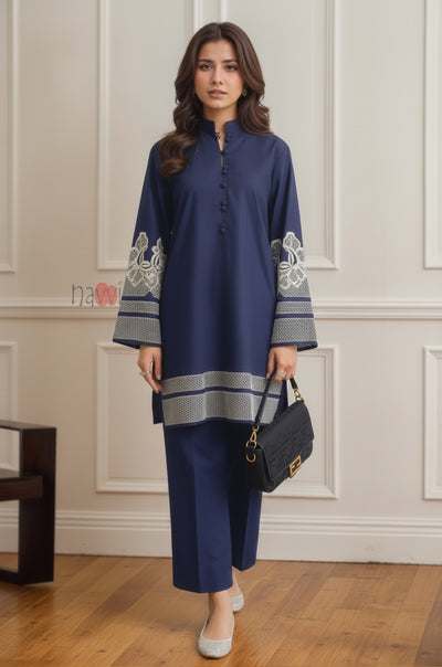 Noir Bloom Pret Embroidery Coord Set