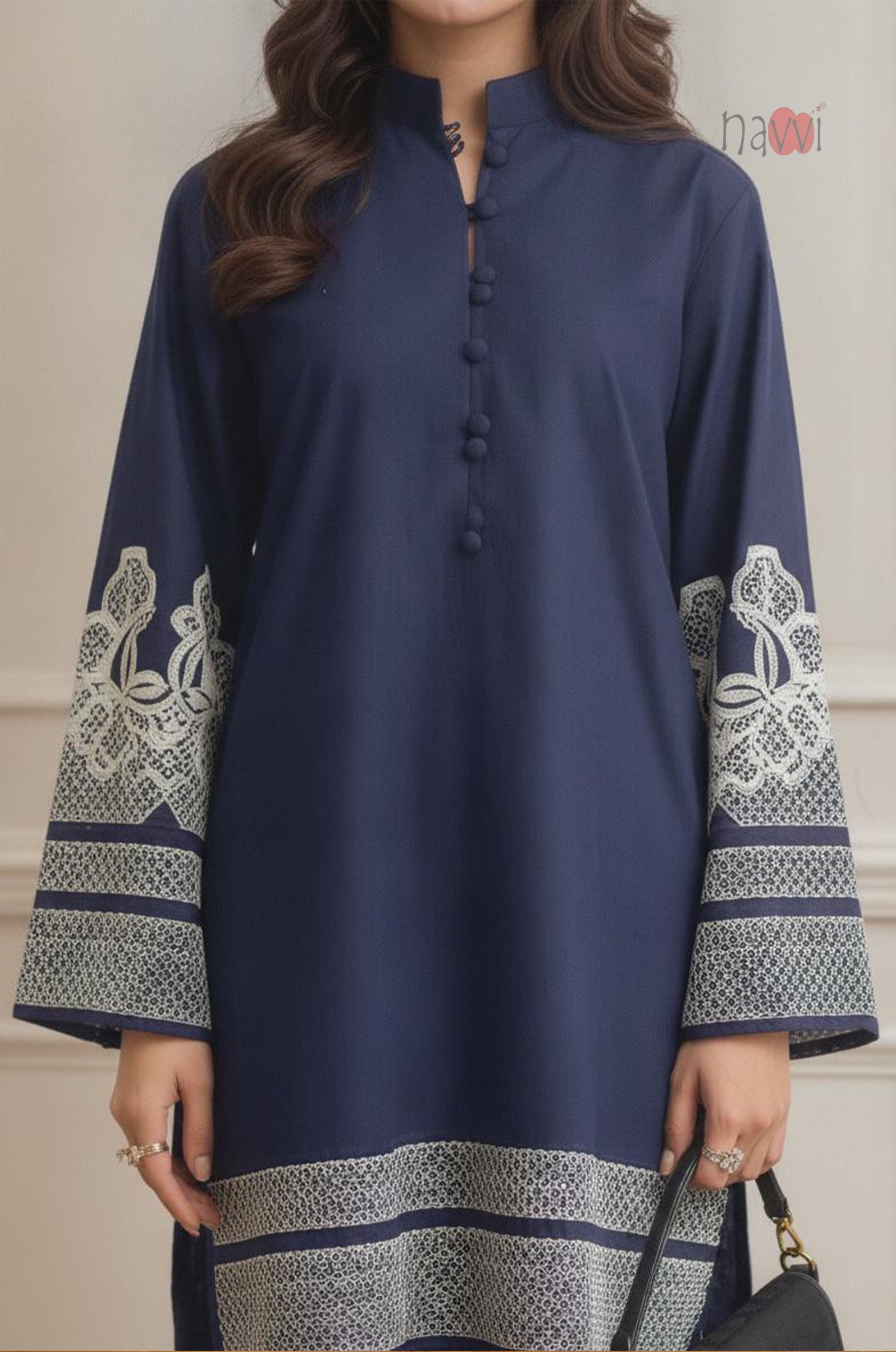 Noir Bloom Pret Embroidery Coord Set