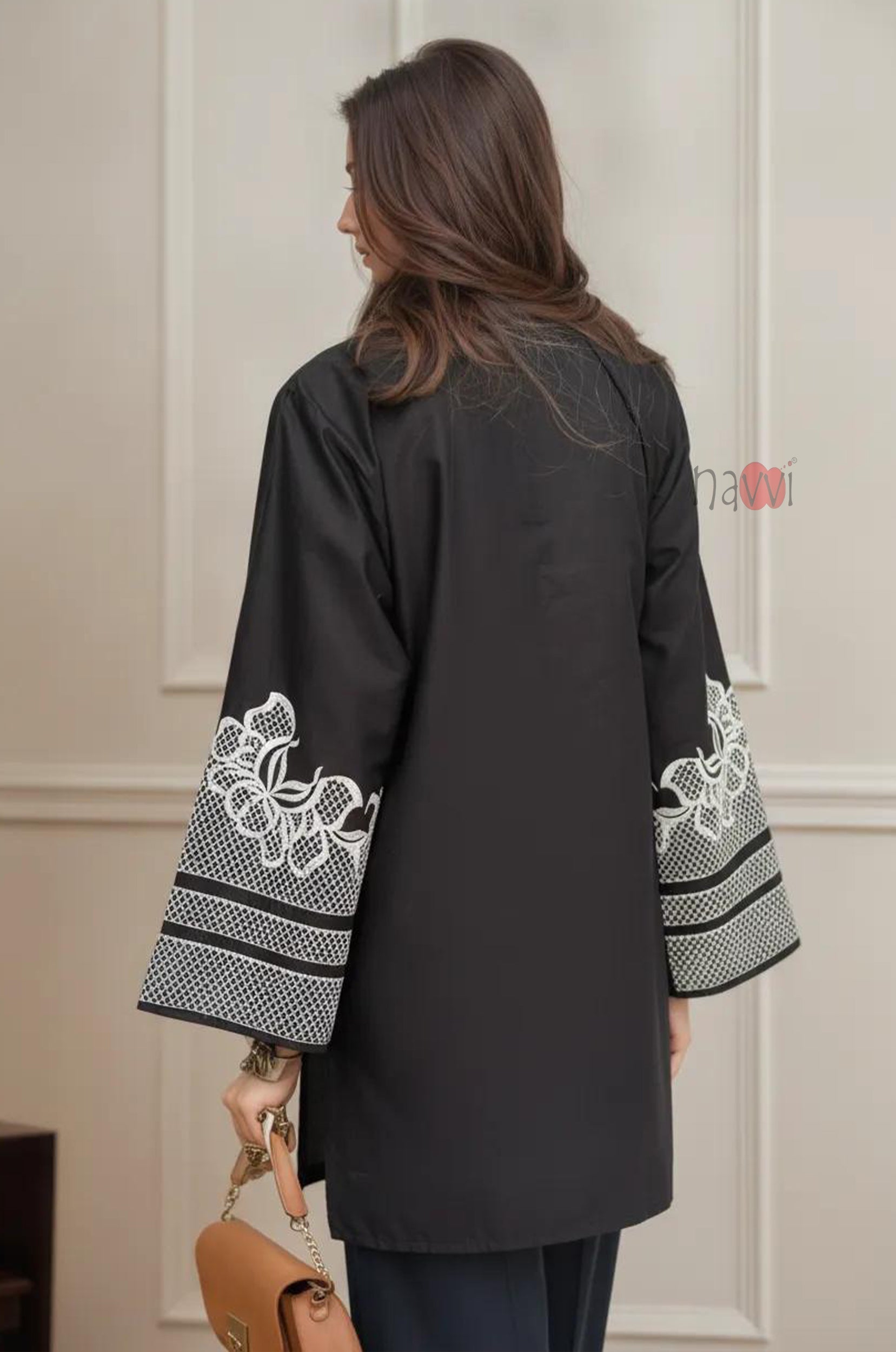 Noir Bloom Pret Embroidery Coord Set