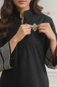 Noir Bloom Pret Embroidery Coord Set