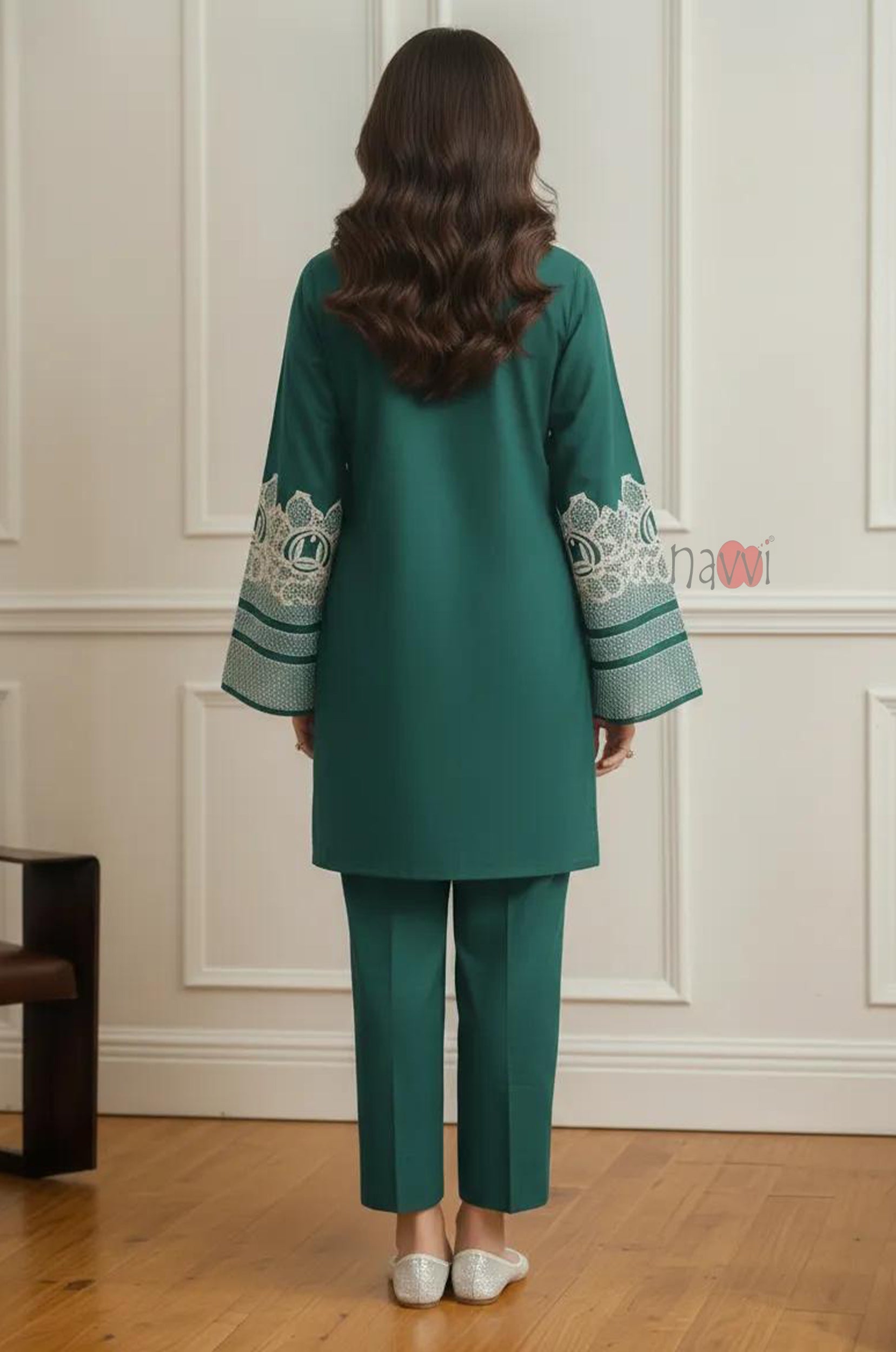 Noir Bloom Pret Embroidery Coord Set