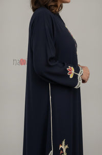 Midnight Floral Embroidered Kaftan