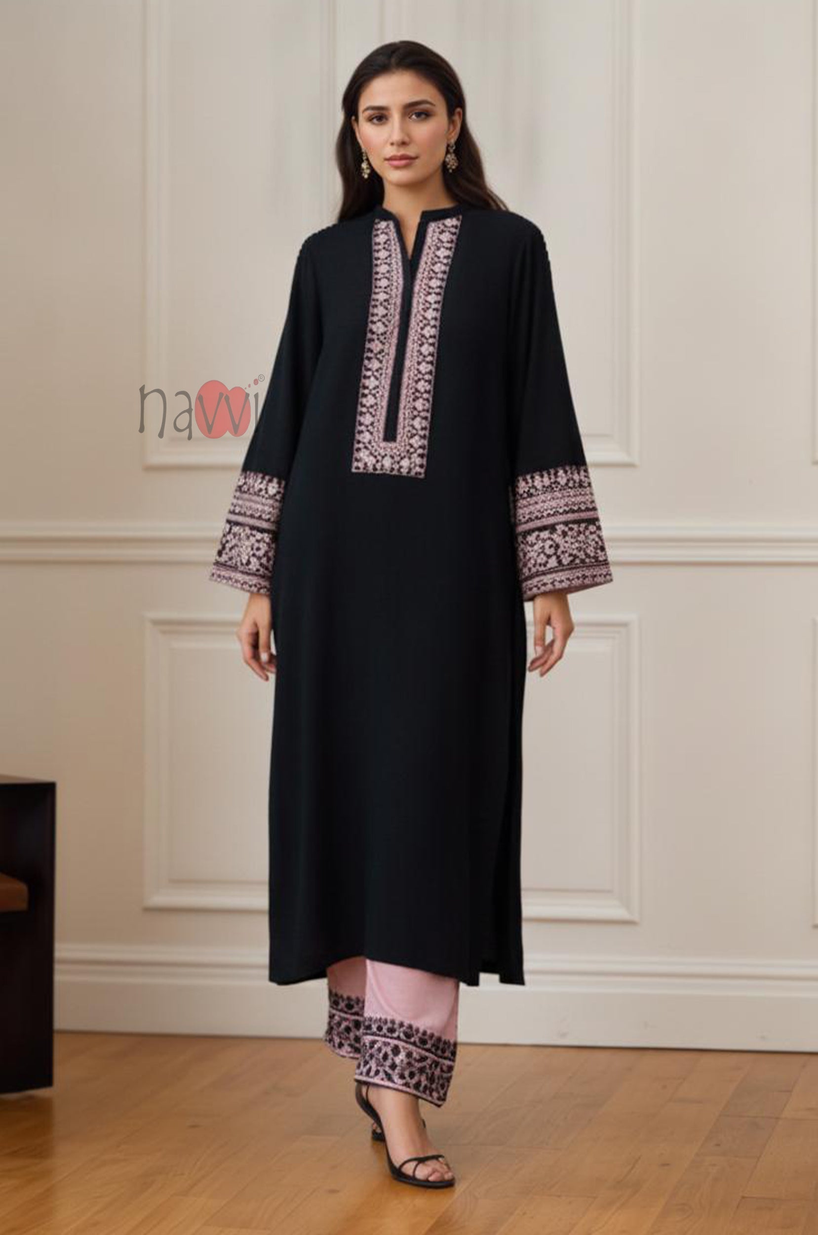 Classic Grace Embroidered Kurta Pant Set