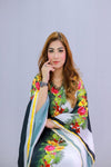 Tropical Print Kaftan Dress