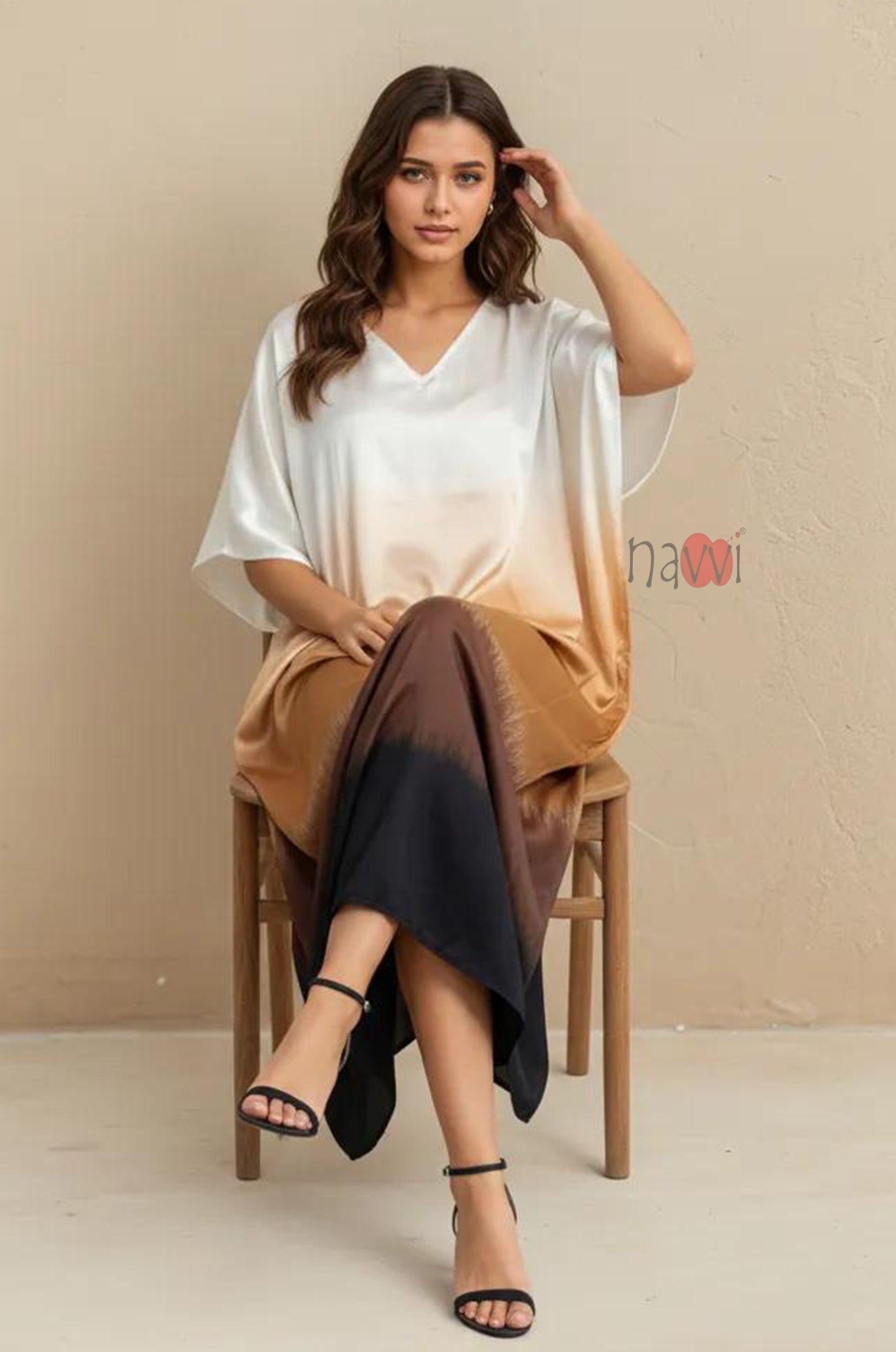 Cloud Silk Minimal Kaftan