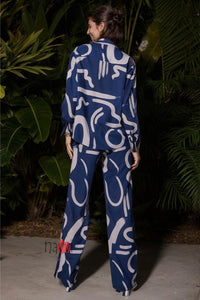 Blue Scribble Co-ord Set