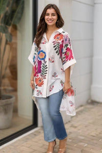 High Low Printed Shirt