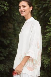 Elegant White Button-Down Shirt