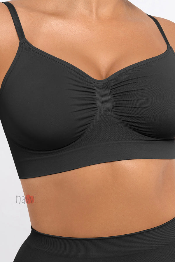 Seamless Supportive Shaping Bra with Adjustable Straps