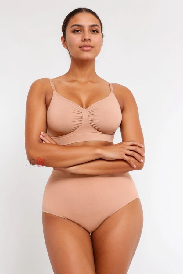 Seamless Supportive Shaping Bra with Adjustable Straps