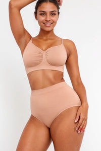 Seamless Supportive Shaping Bra with Adjustable Straps