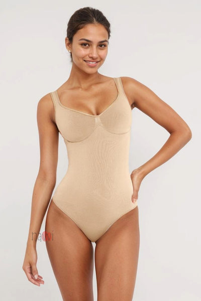Diamond Neck Tummy Control Brief Bodysuit