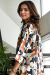 Brown Abstract Pattern Co-Ord Set