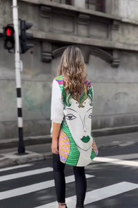 Artistic Face Back Printed Shirt