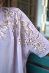 Lavender Embroidered Kaftan Style Kurta Set