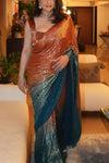 Double Sequins Georgette Saree