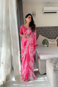 Prism Printed Saree with Embroidery