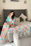 Prism Printed Saree with Embroidery