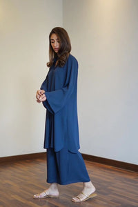 Blue Korean Overlapping Co-Ord Set