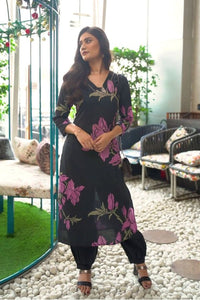 Floral Kurta with Patiala Pants