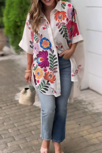 High Low Printed Shirt