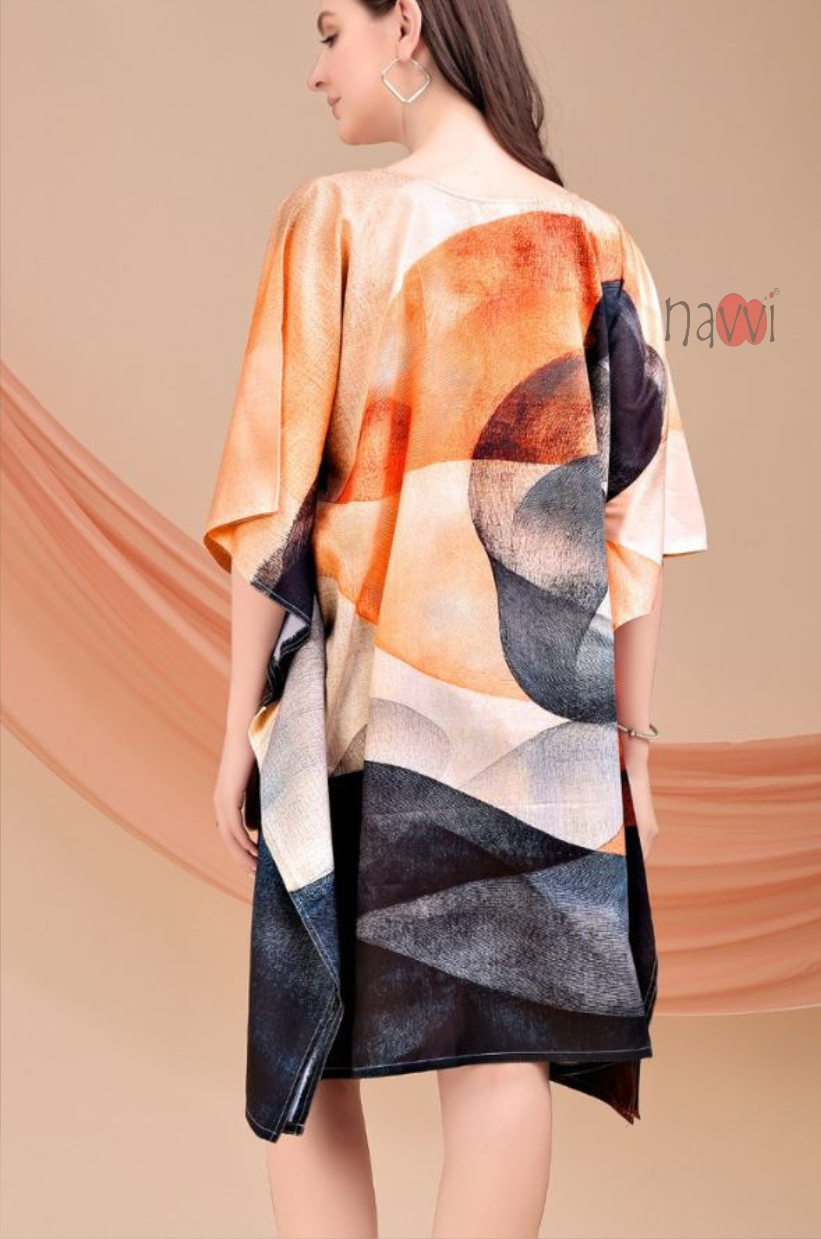 Modern Silk Kaftan Dress