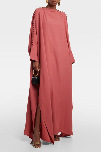 Mila Buttoned Crepe Kaftan