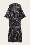 Geometric Print Hand Work Kaftan