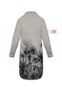 Palm Tree Printed Short Dress - Navvi.in