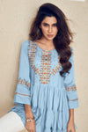 Blue Embroidery Tunic