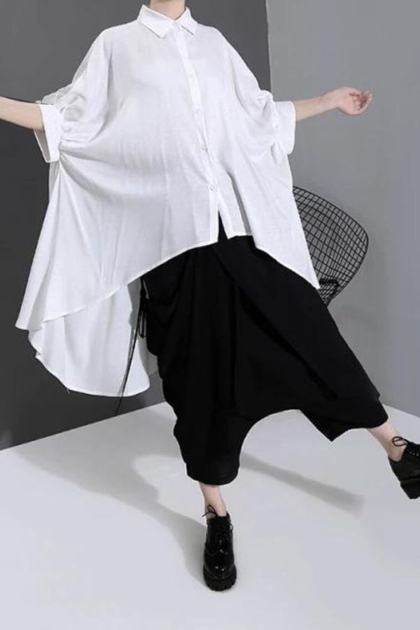 Shirt With Exaggerated Sleeves
