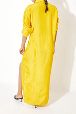 Yellow Slit Dress