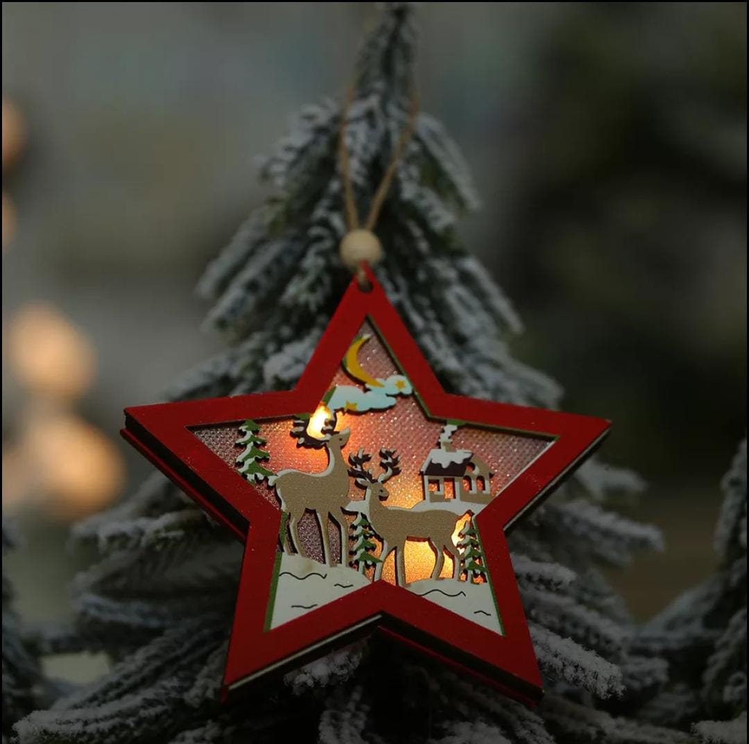 Christmas LED Light- Pack of 2- Star+ Xmas Tree