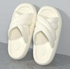 White Cross Anti-slip Women Sliders