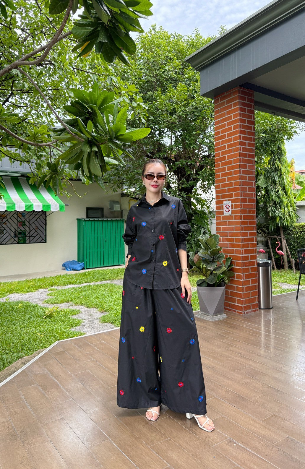 Daisy Bloom Embroidered Co-Ord Set