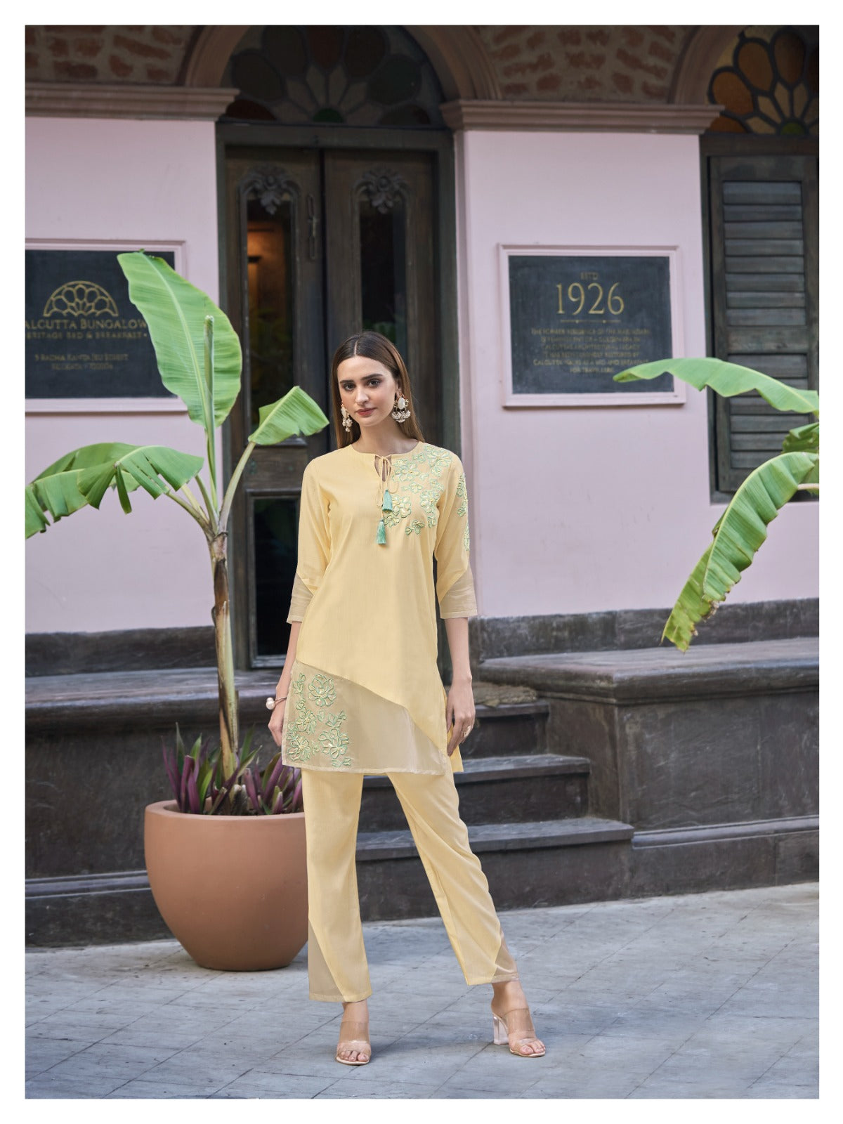 Yellow Co-Ord Set With Matching Pants