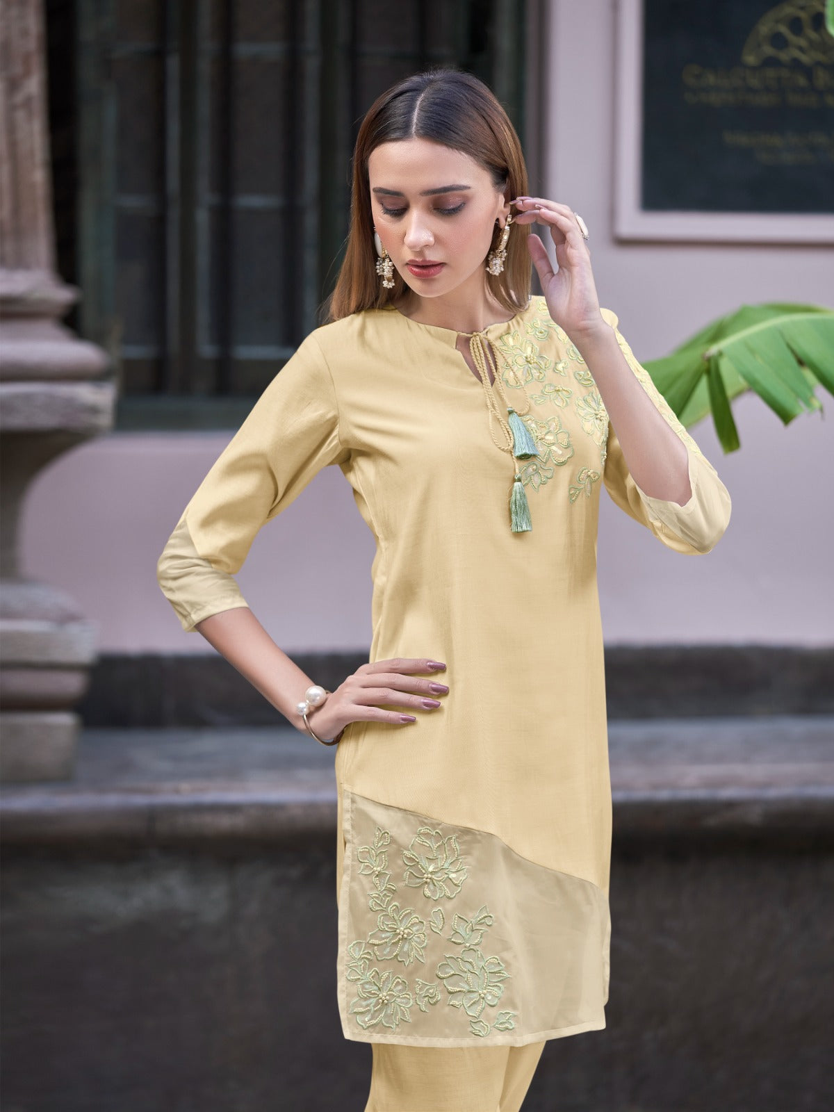 Yellow Co-Ord Set With Matching Pants