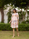 Peach Embroidered Dress