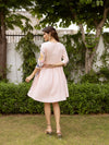 Peach Embroidered Dress